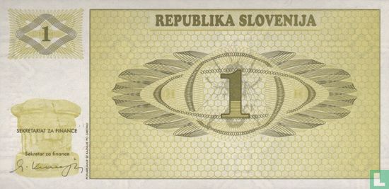 Slovenia 1 Tolar 1990 - Image 1