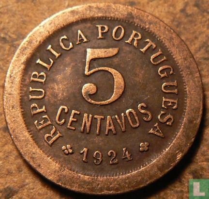 Portugal 5 Centavo 1924 - Bild 1