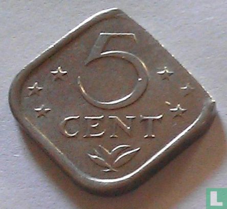 Netherlands Antilles 5 cent 1979 (misstrike) - Image 2