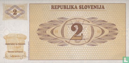 Slovenia 2 Tolarjev 1990 - Image 1