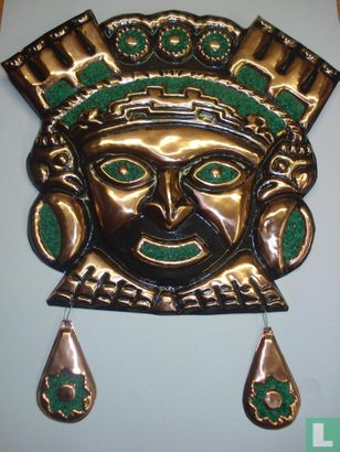 Inka masker met turqoise - Peru - Bild 1