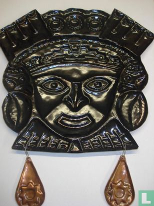 Inka masker met turqoise - Peru - Afbeelding 3