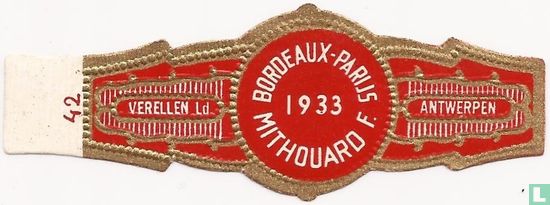 Bordeaux-Parijs 1933 Mithouard F. - Afbeelding 1