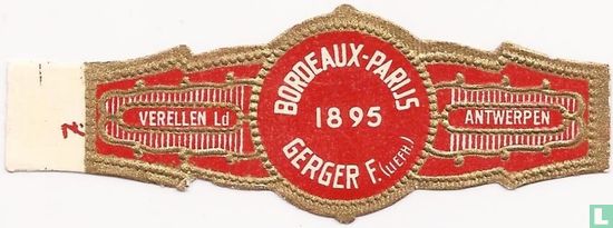 Bordeaux-Parijs 1895 Gerger F. (Liefh.) - Afbeelding 1