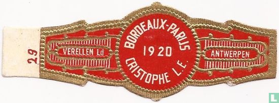Bordeaux-Parijs 1920 Cristophe L.E. - Afbeelding 1