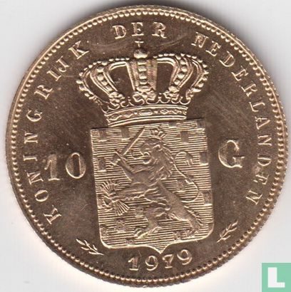 Nederland 10 gulden 1979 goud - Afbeelding 1