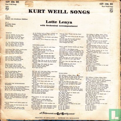 Kurt Weill Songs - Afbeelding 2