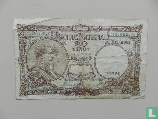 Bankbiljet van 20 Frank-1945 - Afbeelding 1