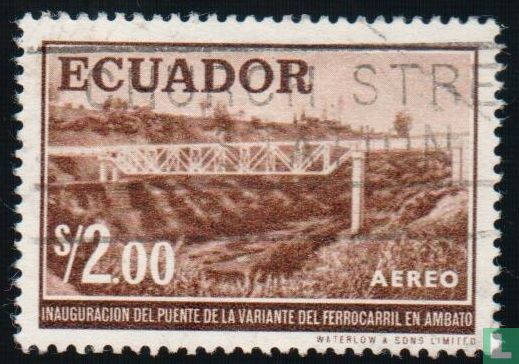 Einweihung der Eisenbahnbrücke von Ambato