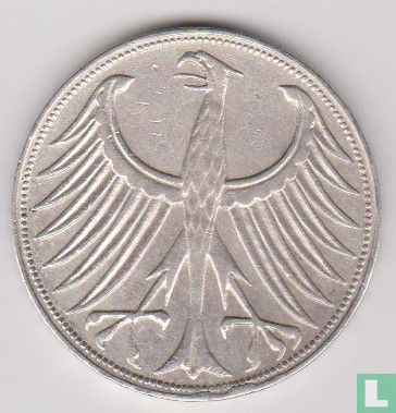 Allemagne 5 mark 1960 (G) - Image 2