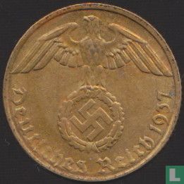 Empire allemand 10 reichspfennig 1937 (E) - Image 1