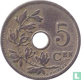 België 5 centimes 1906 (NLD - met kruis op kroon) - Afbeelding 2