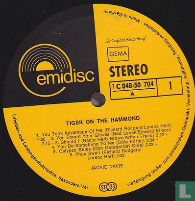 Tiger on the Hammond  - Afbeelding 3