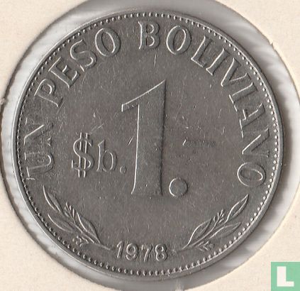 Bolivia 1 peso boliviano 1978 - Afbeelding 1