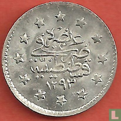 Ottomaanse Rijk 1 kurus AH1293-17 (1891) - Afbeelding 1