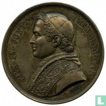 Vatican  Pope Pius IX  (Year 6)  1851 - Image 2