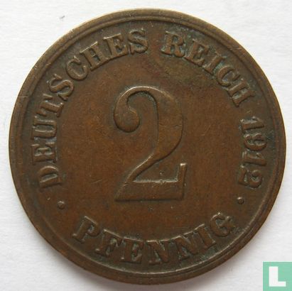 German Empire 2 pfennig 1912 (E) - Image 1