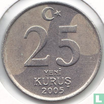 Turkije 25 yeni kurus 2005 - Afbeelding 1