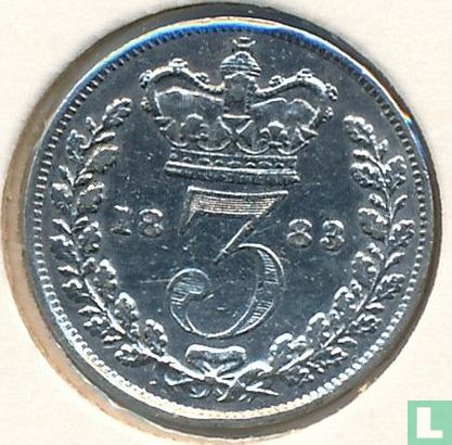 United Kingdom 3 pence 1883 - Image 1