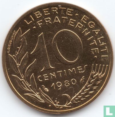 Frankreich 10 Centime 1980 - Bild 1