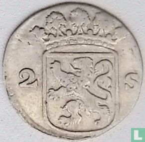 Holland 2 stuiver 1734 (zilver) - Afbeelding 2