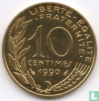 Frankreich 10 Centimes 1990 - Bild 1