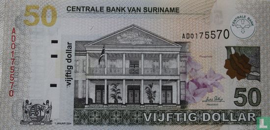 Suriname 50 Dollars 2004 (P160a) - Image 1