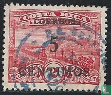 Telegram stamp with overprint