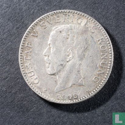 Zweden 1 krona 1916 - Afbeelding 1