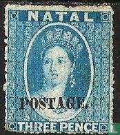 koningin Victoria, opdruk Postage