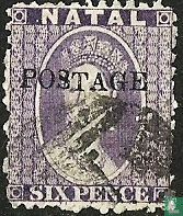 koningin Victoria, opdruk 'Postage'