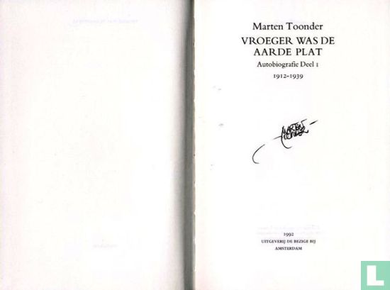 handtekening Marten Toonder  - Afbeelding 2