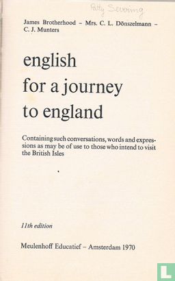 English for a journey to England - Afbeelding 3