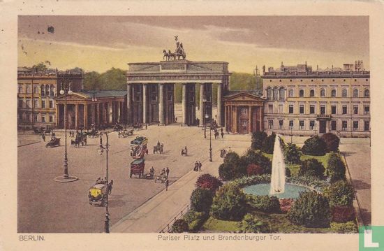 Berlin. Pariser Platz und Brandenburger Tor. - Afbeelding 1