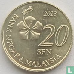 Malaysia 20 sen 2013 - Image 1