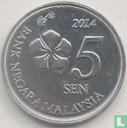 Malaysia 5 sen 2014 - Image 1