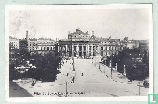 Wien, Burgtheater mit Rathauspark - Afbeelding 1
