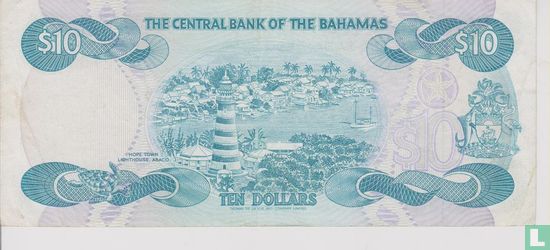 Bahamas 10 Dollars 1984 - Afbeelding 2
