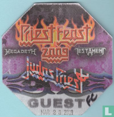 Megadeth, Judas Priest, Testament Backstage Guest Pass, 2009