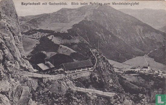 Bayrischzell mit Gachenblick, Blick beim Aufstieg zum Wendelsteingipfel - Afbeelding 1