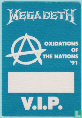 Megadeth Backstage V.I.P. Pass, 1991 - Afbeelding 1