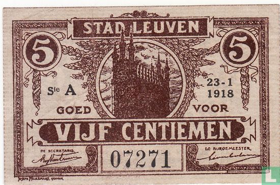 Leuven 5 Centimes 1918 - Image 1