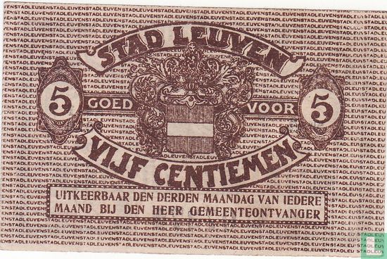 Louvain 5 Centimes 1918 - Image 2