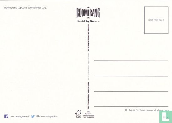 B140181 - Boomerang supports Wereld Post Dag. "I've got a new tattoo!" - Image 2