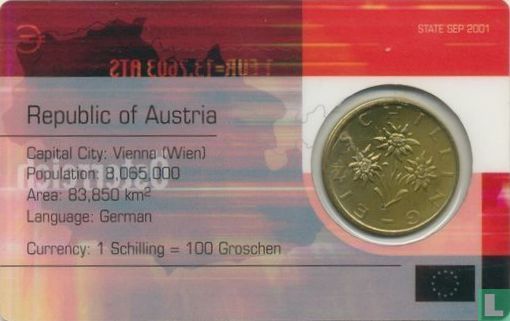 Austria 1 schilling 1998 (coincard) - Image 2