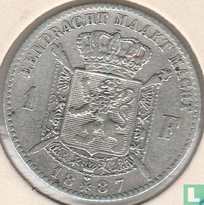Belgium 1 franc 1887 (L WIENER) - Image 1