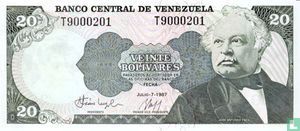 Venezuela 20 Bolívares 1987 - Image 1