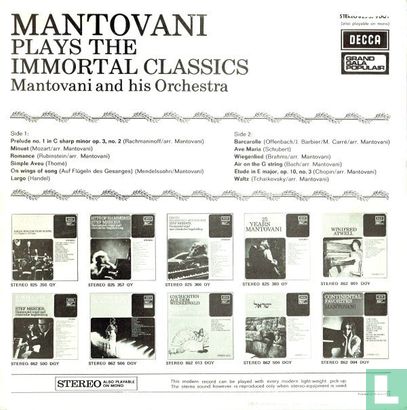 Mantovani Plays the Immortal Classics - Afbeelding 2