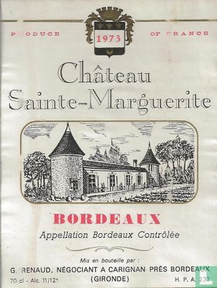 Etiket Chateau Sainte-Marguerite