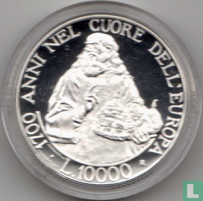 San Marino 10000 lire 2000 (PROOF) "1700 years Foundation of San Marino" - Afbeelding 2